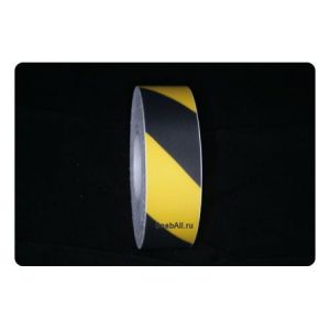 Противоскользящая лента желто-черная rubber